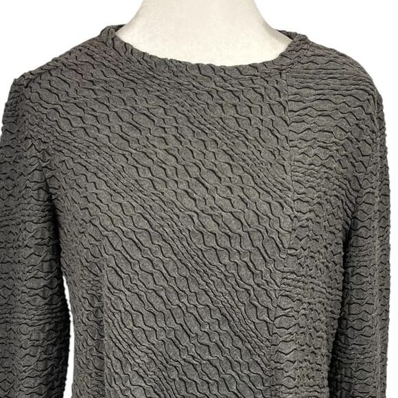 IC By Connie K Shirt Gray Swing Flowy Tunic Top Long Sleeve Womens Size Medium - Picture 2 of 9